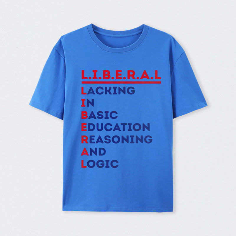 LIBERAL Acrostic Graphic Print Cotton T-Shirt