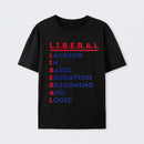 LIBERAL Acrostic Graphic Print Cotton T-Shirt