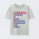 LIBERAL Acrostic Graphic Print Cotton T-Shirt