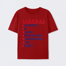 LIBERAL Acrostic Graphic Print Cotton T-Shirt