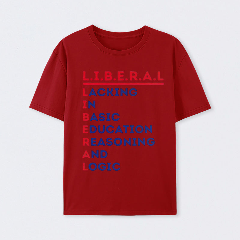 LIBERAL Acrostic Graphic Print Cotton T-Shirt