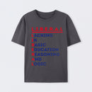 LIBERAL Acrostic Graphic Print Cotton T-Shirt