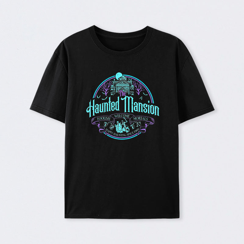 Haunted Mansion Gothic Horror House Ghosts Halloween Unisex T-Shirt