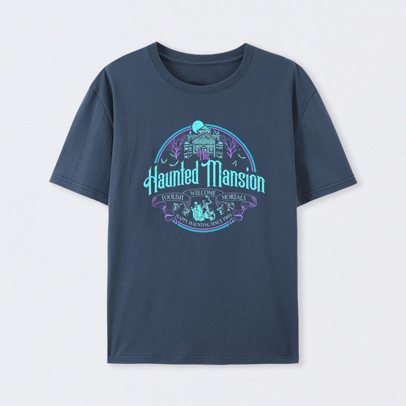Haunted Mansion Gothic Horror House Ghosts Halloween Unisex T-Shirt