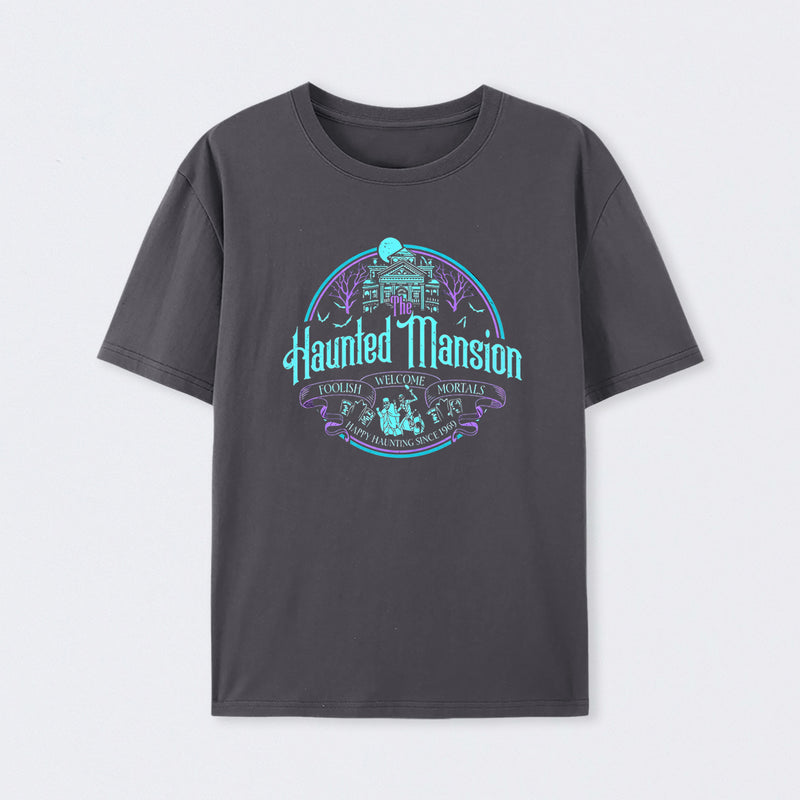 Haunted Mansion Gothic Horror House Ghosts Halloween Unisex T-Shirt