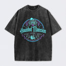 Haunted Mansion Gothic Horror House Ghosts Halloween Washed T-Shirt