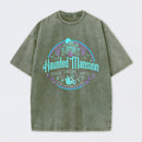Haunted Mansion Gothic Horror House Ghosts Halloween Washed T-Shirt