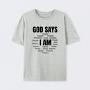 Christian Shirt Women God Says I Am Graphic T-Shirt