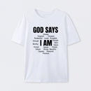 Christian Shirt Women God Says I Am Graphic T-Shirt