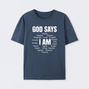 Christian Shirt Women God Says I Am Graphic T-Shirt