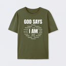 Christian Shirt Women God Says I Am Graphic T-Shirt