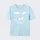 Christian Shirt Women God Says I Am Graphic T-Shirt