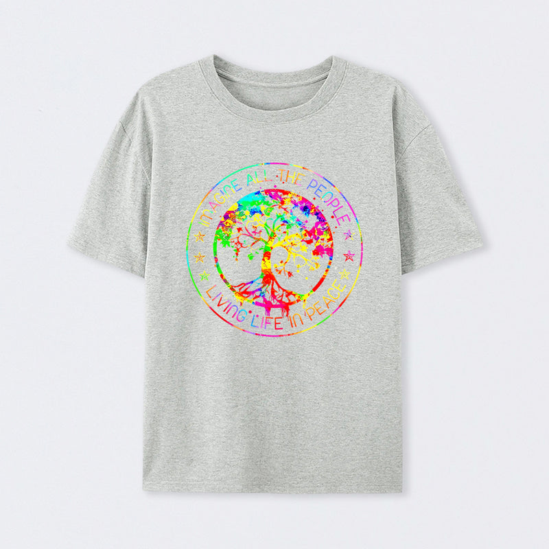 All The People Imagine Living Life in Peace T-Shirt