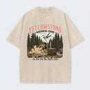 Do Not Pet The Fluffy Cows Yellowstone National Park Washed T-Shirt