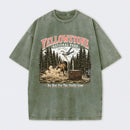 Do Not Pet The Fluffy Cows Yellowstone National Park Washed T-Shirt