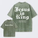 Jesus Is King Retro Washed Cotton T-Shirt