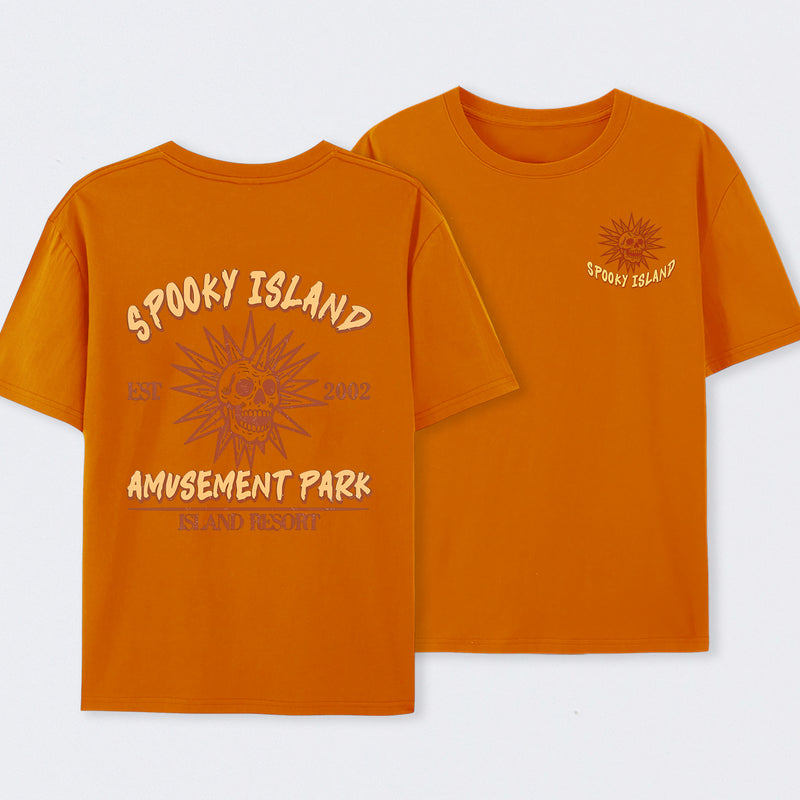 Spooky Island Retro Cartoon Halloween Movie T-Shirt