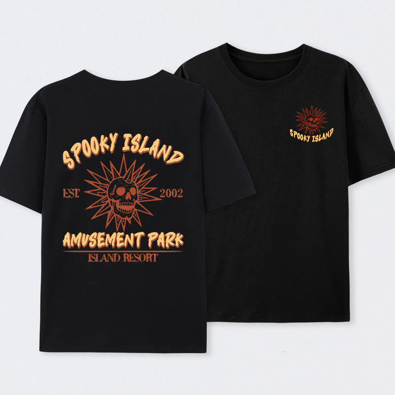 Spooky Island Retro Cartoon Halloween Movie T-Shirt
