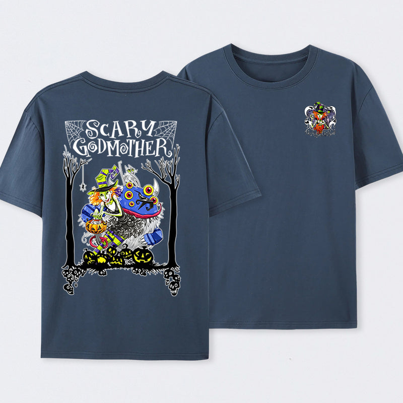 Scary Godmother Halloween Graphic T-Shirt