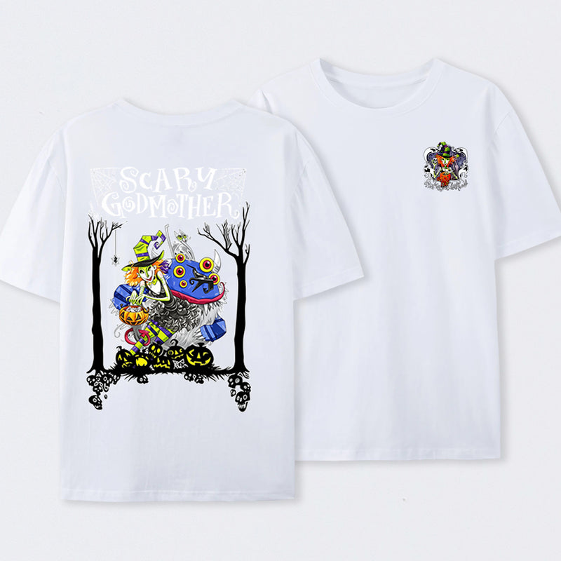 Scary Godmother Halloween Graphic T-Shirt