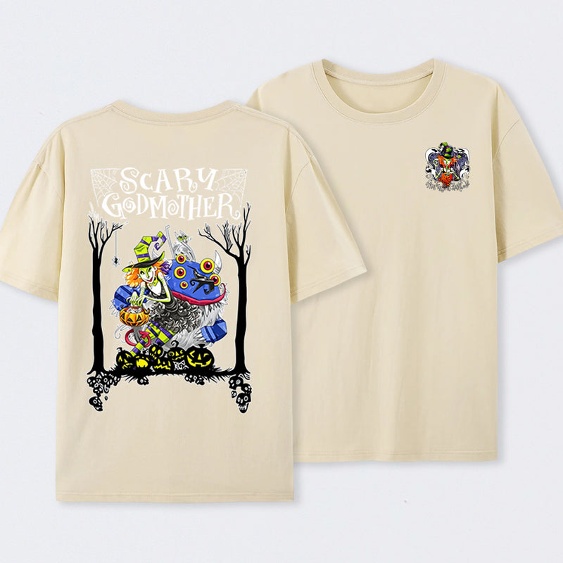 Scary Godmother Halloween Graphic T-Shirt