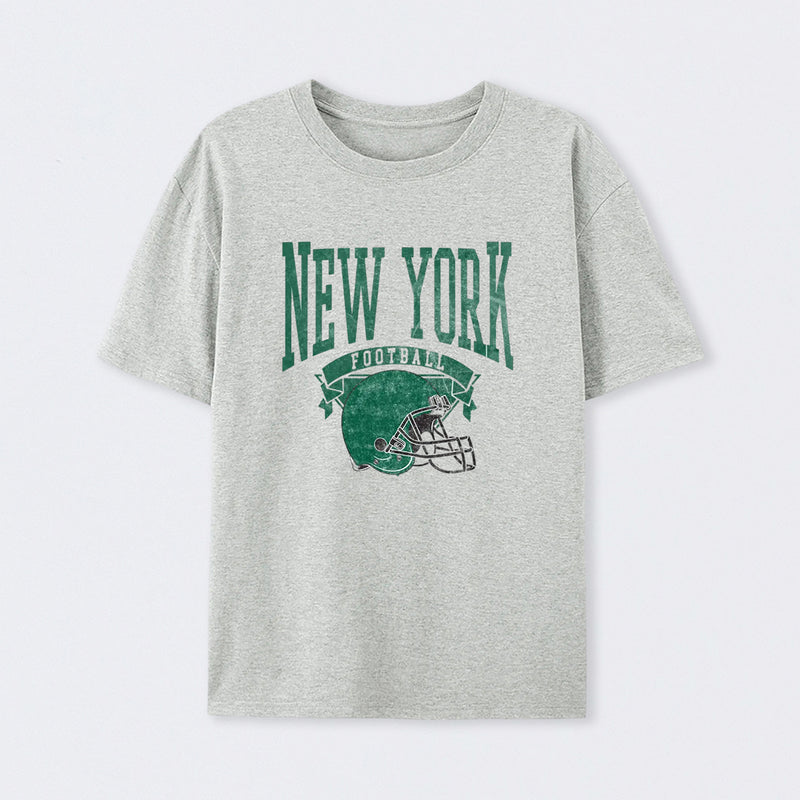 Vintage Football Hometown Team Print T-Shirt