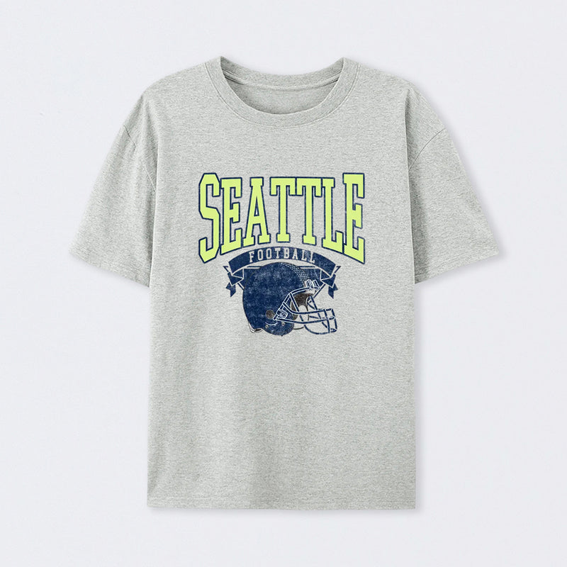 Vintage Football Hometown Team Print T-Shirt