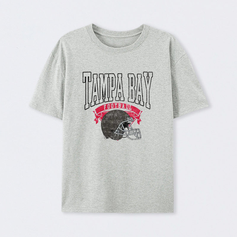 Vintage Football Hometown Team Print T-Shirt