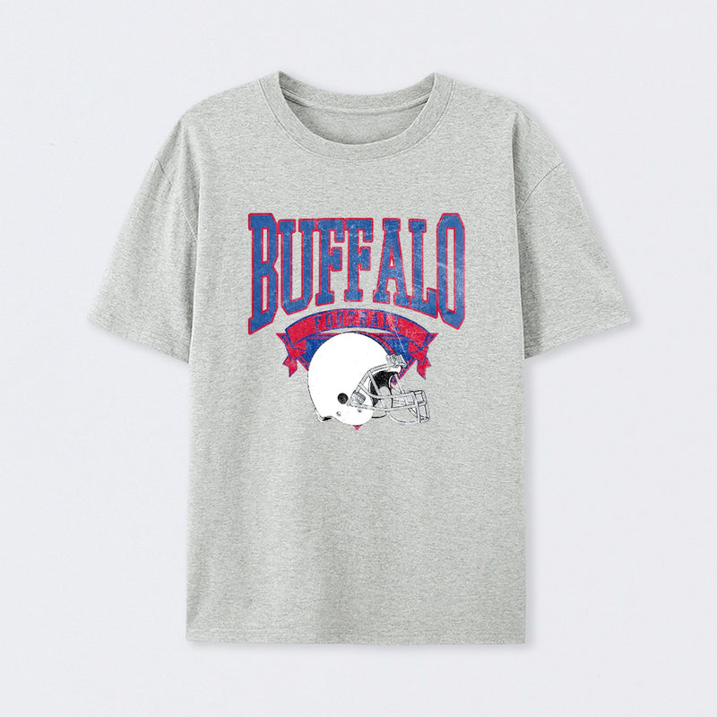 Vintage Football Hometown Team Print T-Shirt