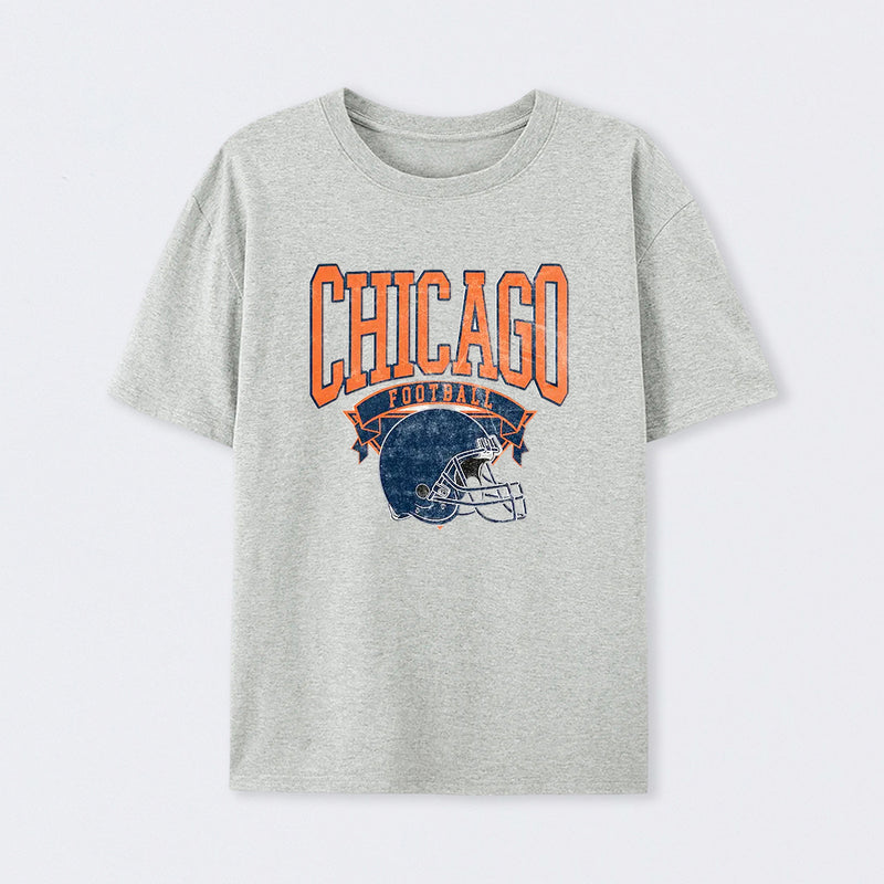 Vintage Football Hometown Team Print T-Shirt