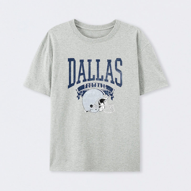 Vintage Football Hometown Team Print T-Shirt
