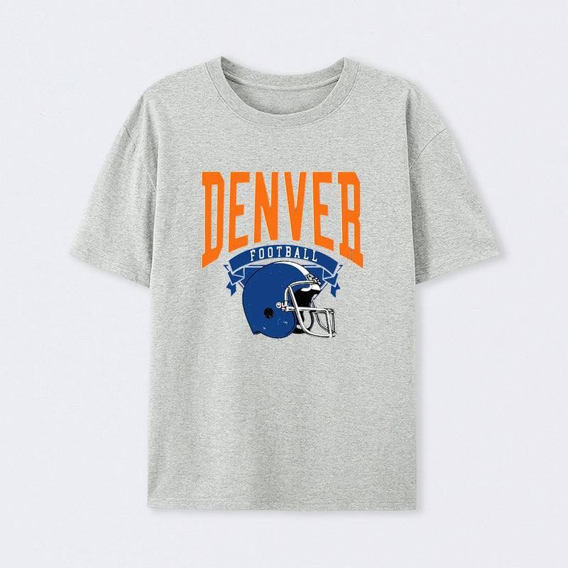 Vintage Football Hometown Team Print T-Shirt