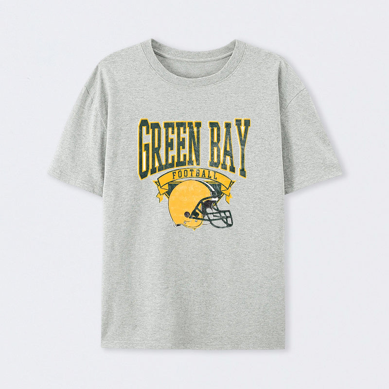 Vintage Football Hometown Team Print T-Shirt