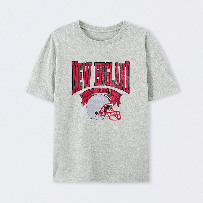 Vintage Football Hometown Team Print T-Shirt