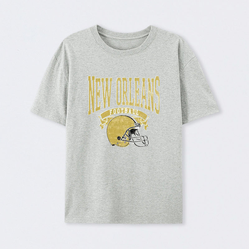 Vintage Football Hometown Team Print T-Shirt