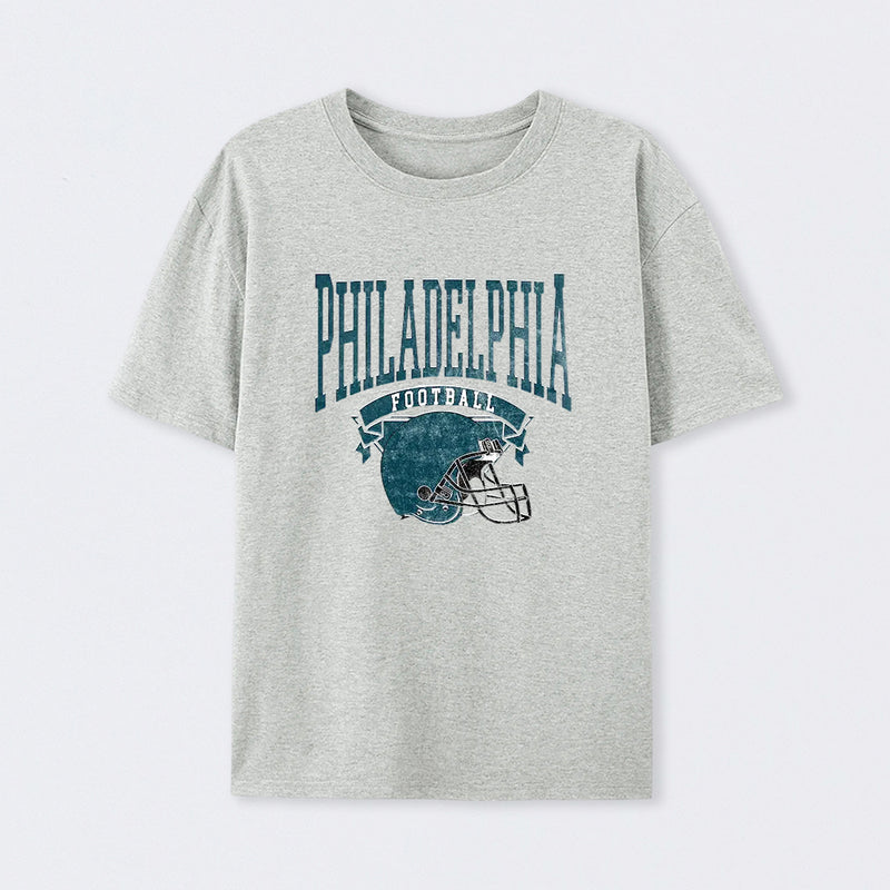Vintage Football Hometown Team Print T-Shirt
