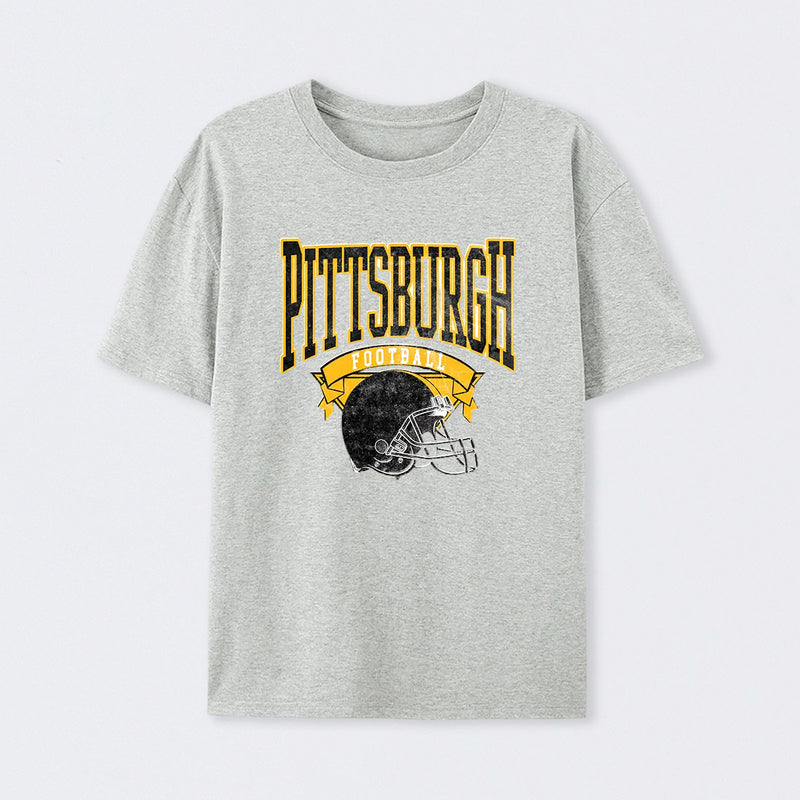 Vintage Football Hometown Team Print T-Shirt