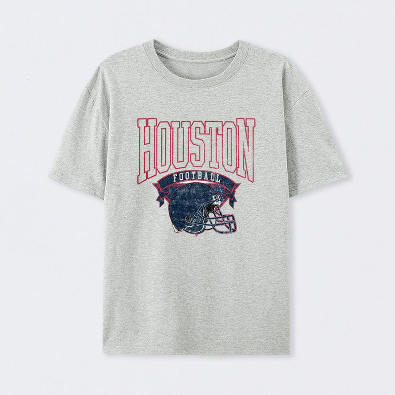 Vintage Football Hometown Team Print T-Shirt