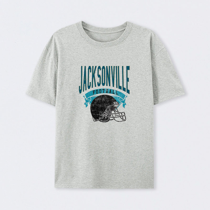Vintage Football Hometown Team Print T-Shirt
