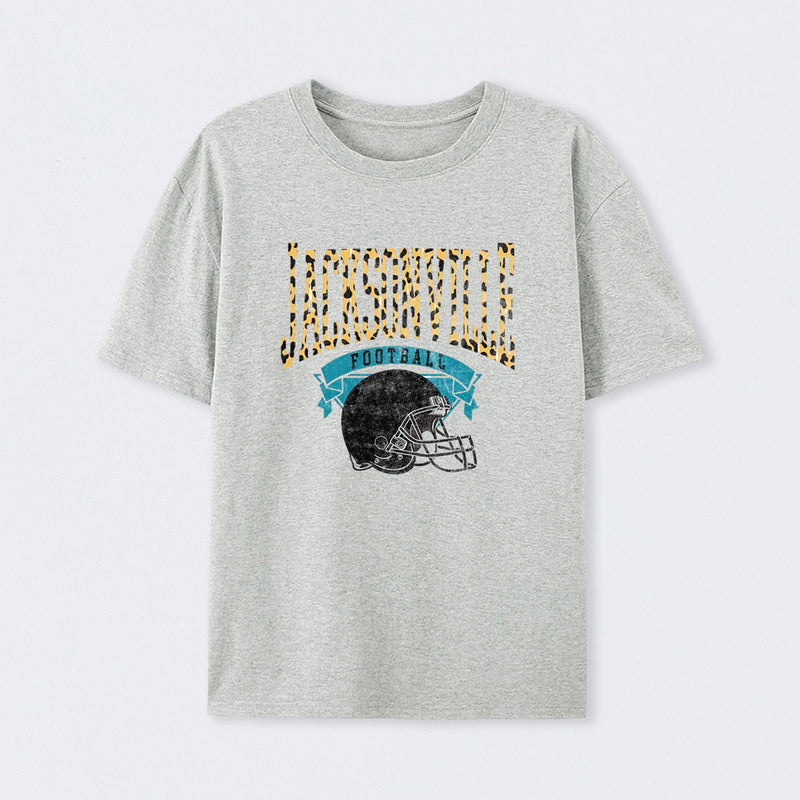Vintage Football Hometown Team Print T-Shirt