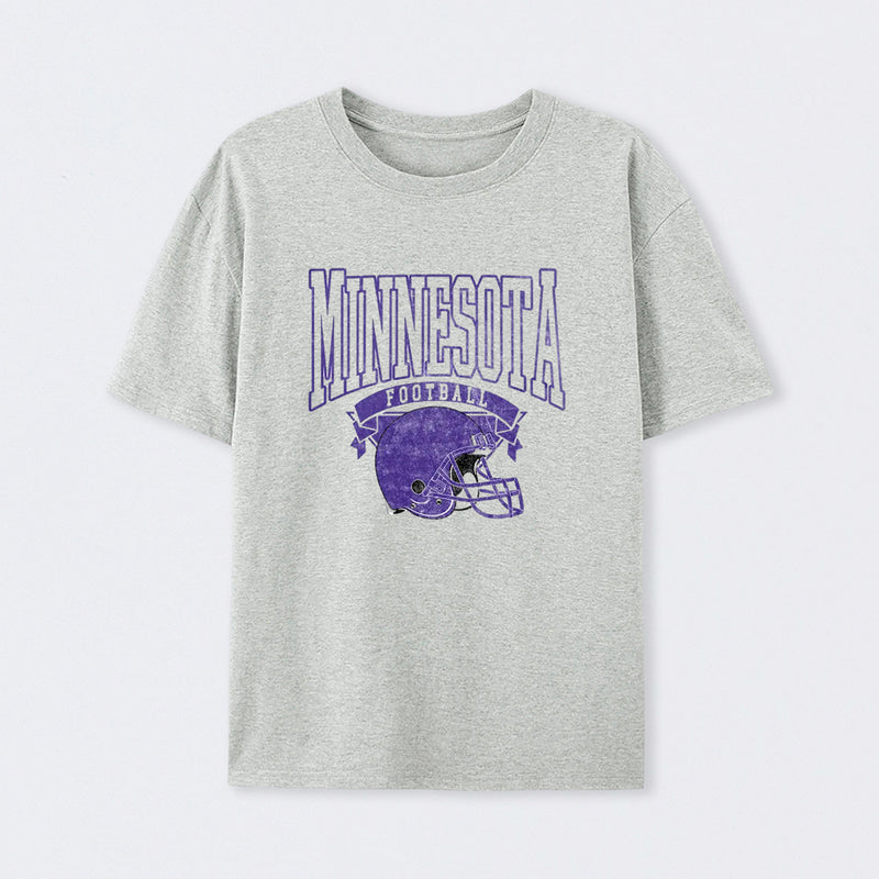 Vintage Football Hometown Team Print T-Shirt