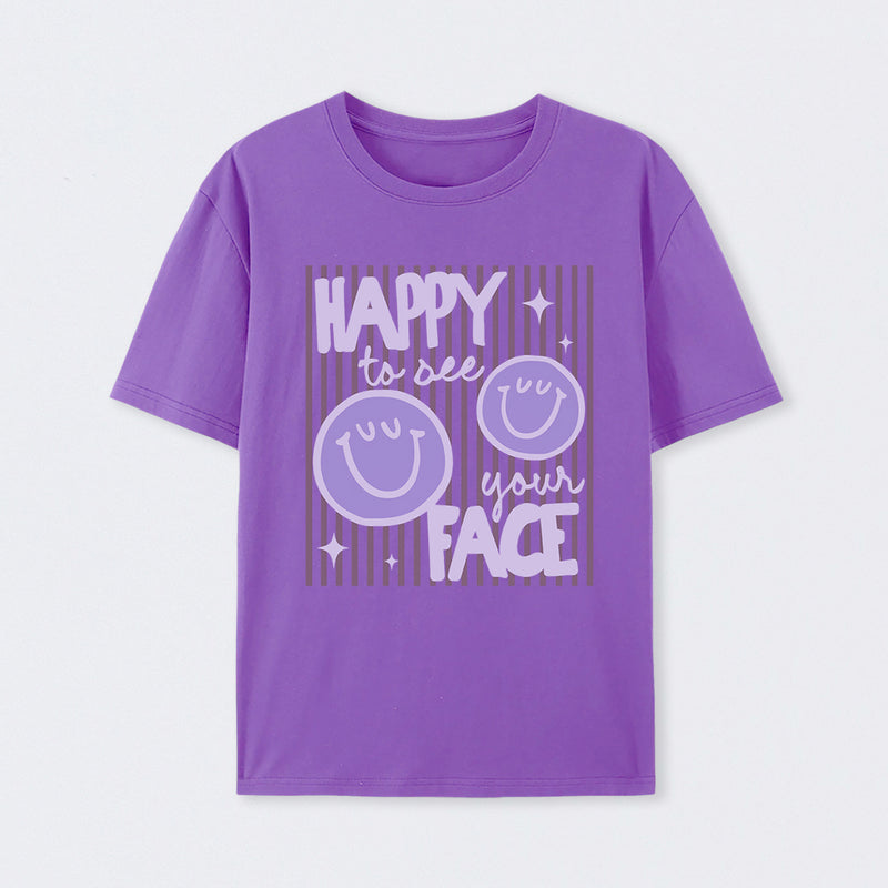 Happy to See Your Face Teacher Back to School Gift T-Shirt