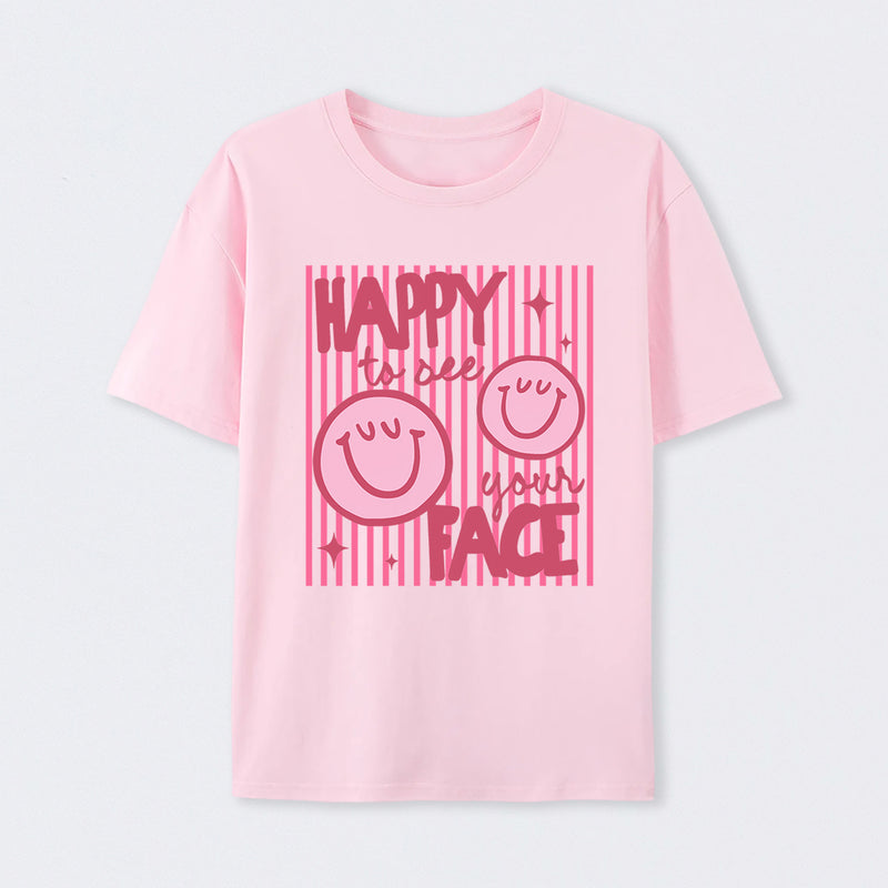 Happy to See Your Face Teacher Back to School Gift T-Shirt