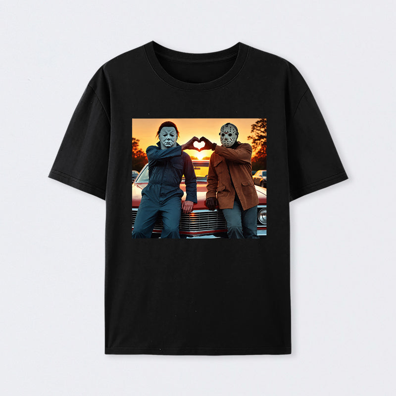 Vintage Michael Myers Halloween Heart Hands T-Shirt