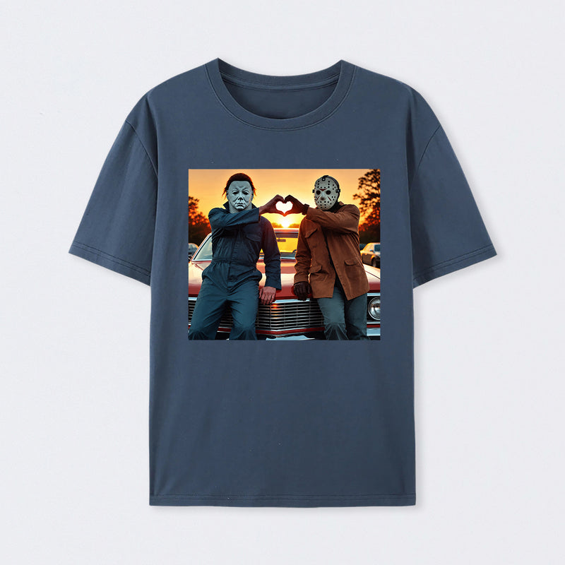 Vintage Michael Myers Halloween Heart Hands T-Shirt