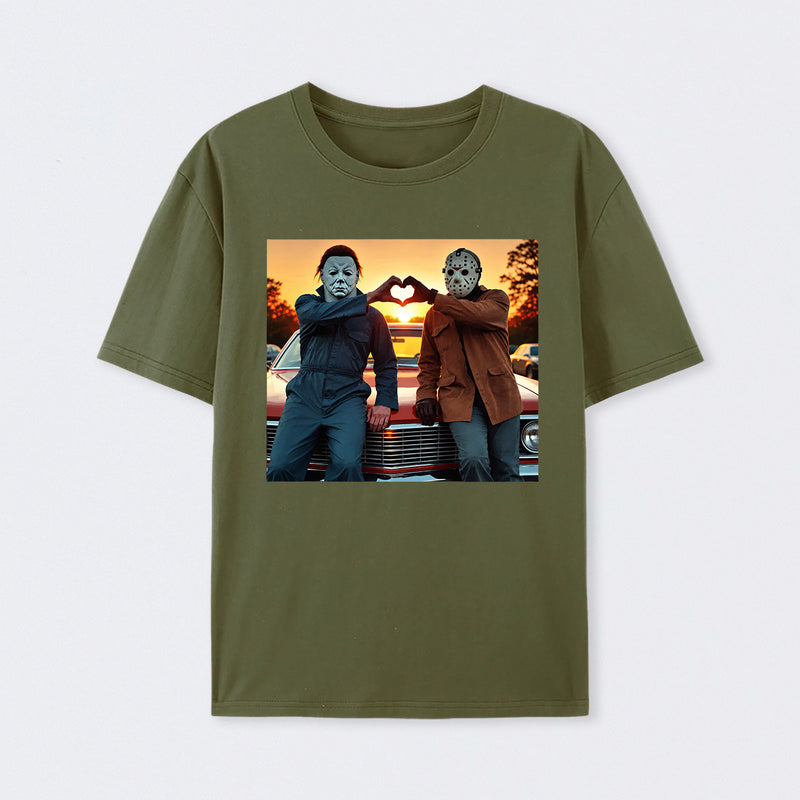 Vintage Michael Myers Halloween Heart Hands T-Shirt