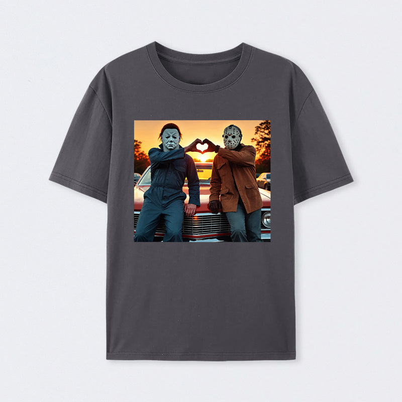 Vintage Michael Myers Halloween Heart Hands T-Shirt