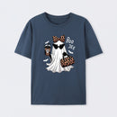 Boo-Jee Leopard Ghost Funny Fall Halloween T-Shirt