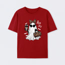 Boo-Jee Leopard Ghost Funny Fall Halloween T-Shirt