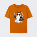 Boo-Jee Leopard Ghost Funny Fall Halloween T-Shirt